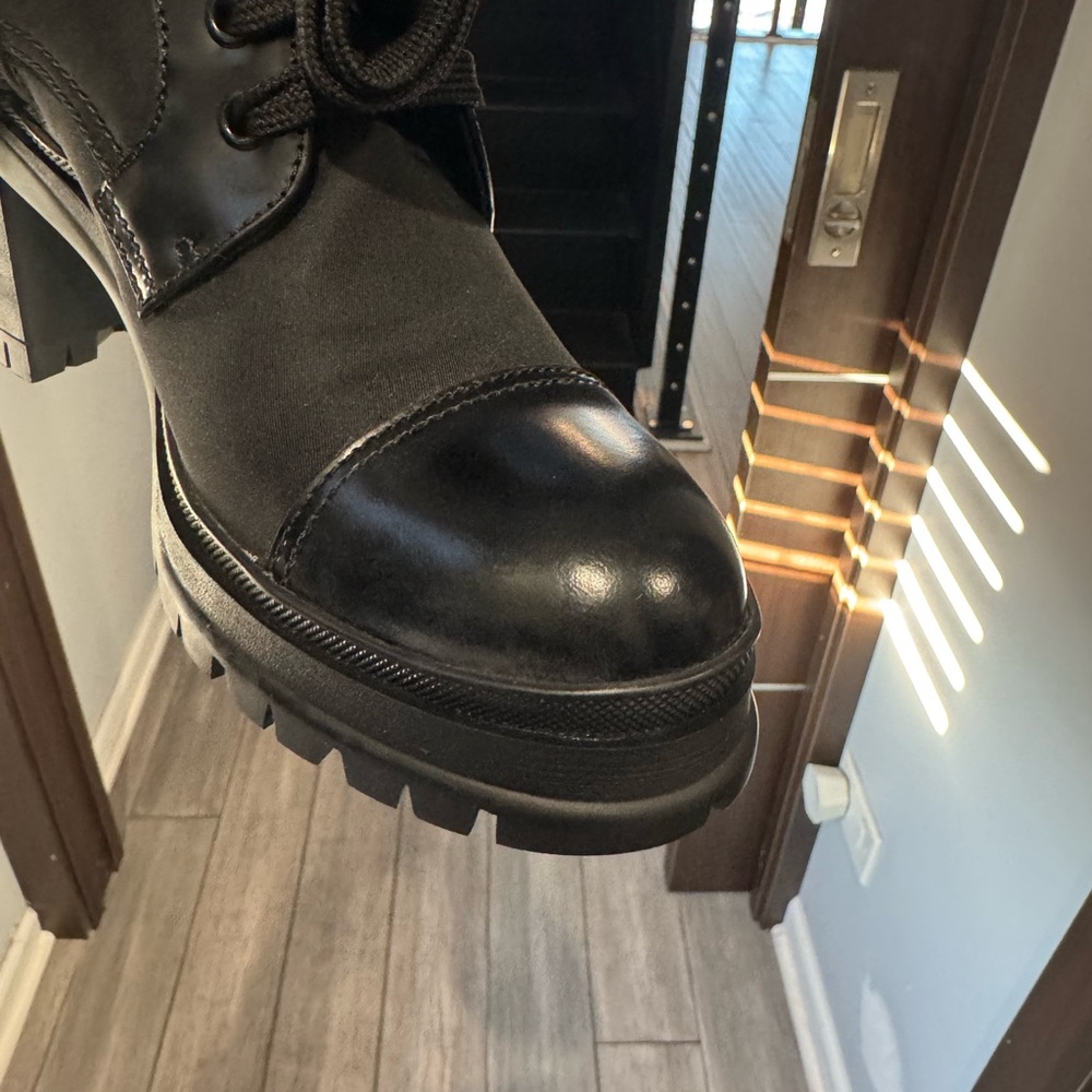 Prada Black Combat & Moto Boots - Picture 5 of 7